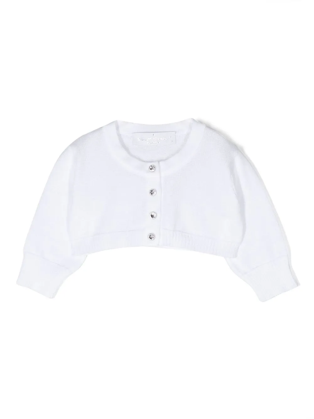 Colorichiari Babies' Crystal-embellished Cardigan In White