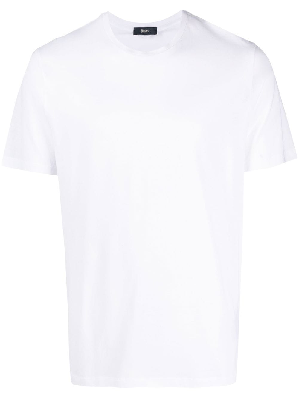 Shop Herno Logo-plaque Cotton T-shirt In White