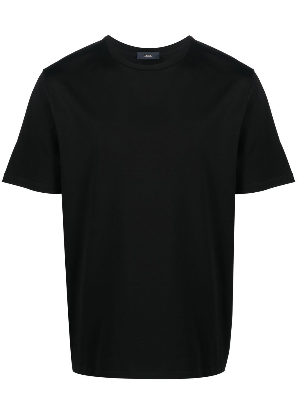 Shop Herno Short-sleeve Cotton T-shirt In 黑色