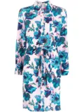DVF Diane von Furstenberg floral-print long-sleeved midi dress - Pink