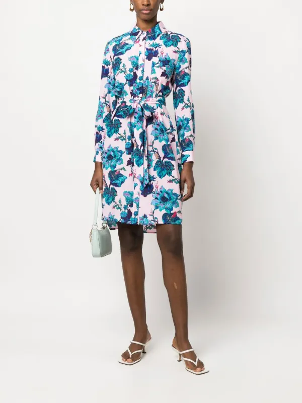 DVF Diane Von Furstenberg floral-print long-sleeved Midi Dress