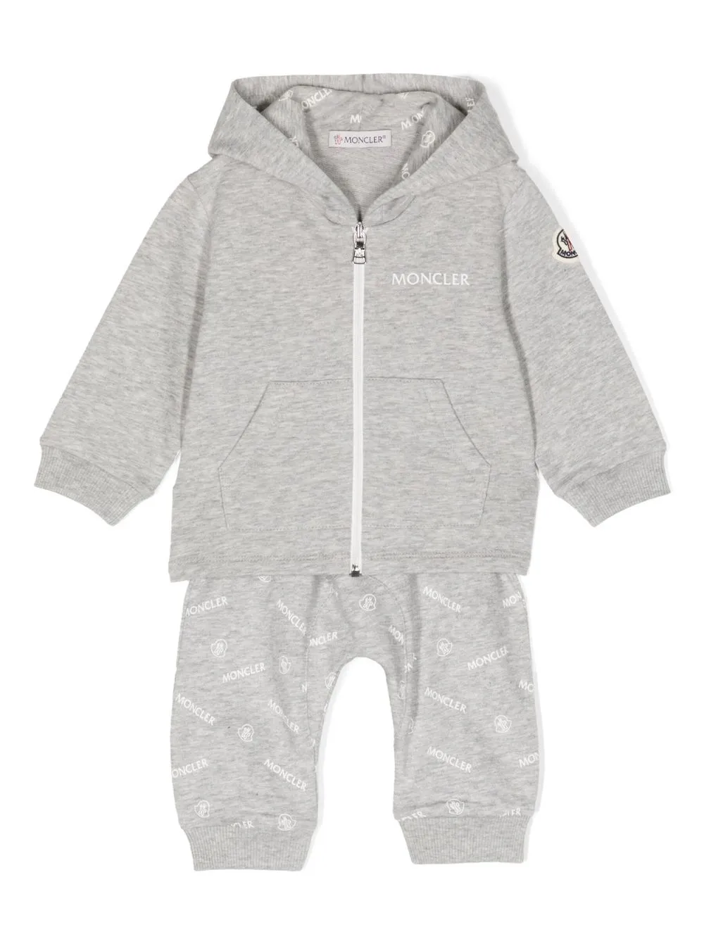 Image 1 of Moncler Enfant logo-print cotton tracksuit set