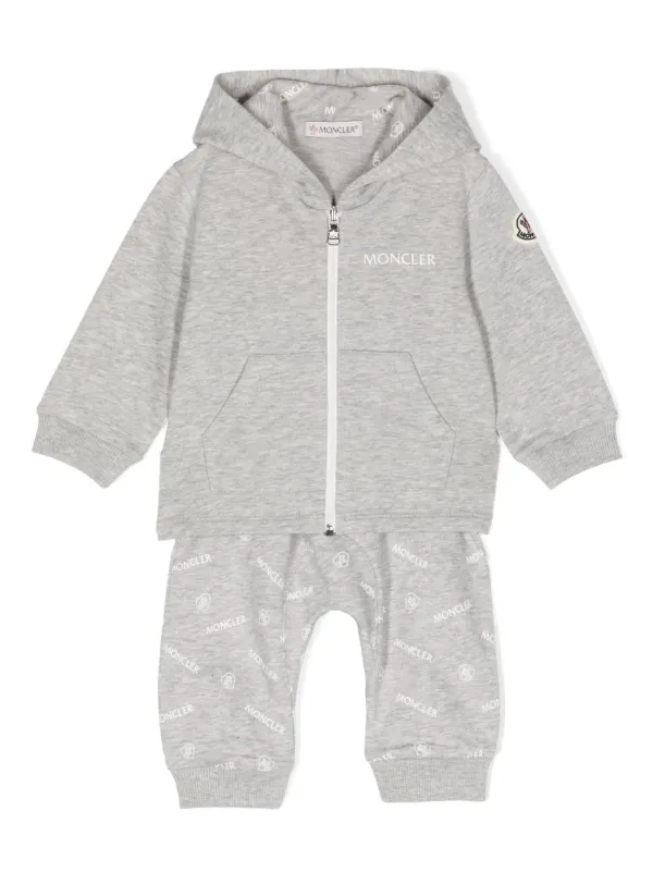 Moncler grey hot sale tracksuit