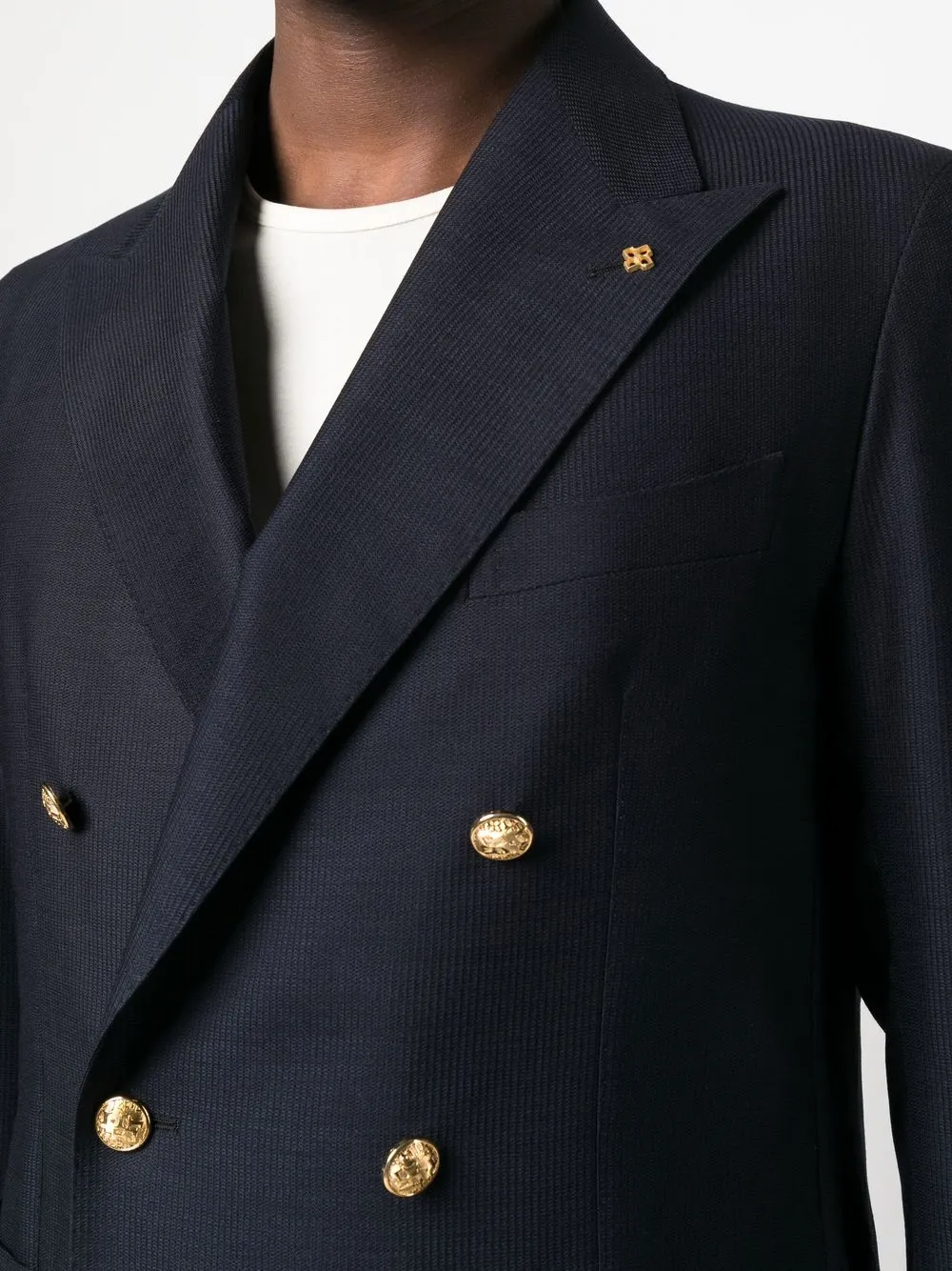Tagliatore Double-breasted Button Blazer In Blau