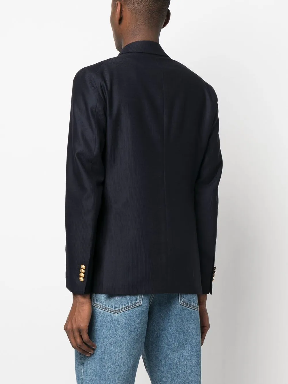 Tagliatore Double-breasted Button Blazer In Blau