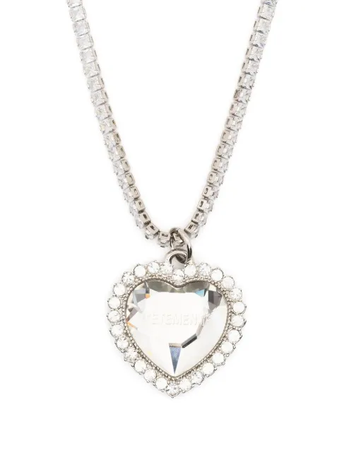 VETEMENTS crystal-embellished heart-shaped necklace
