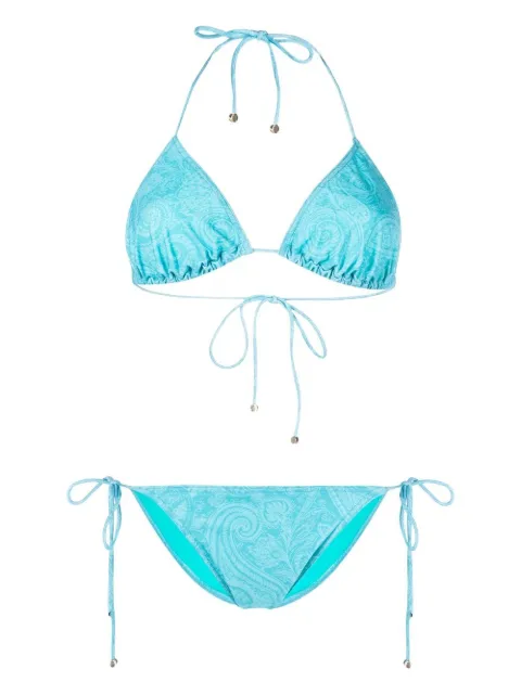 ETRO paisley-print halterneck bikini