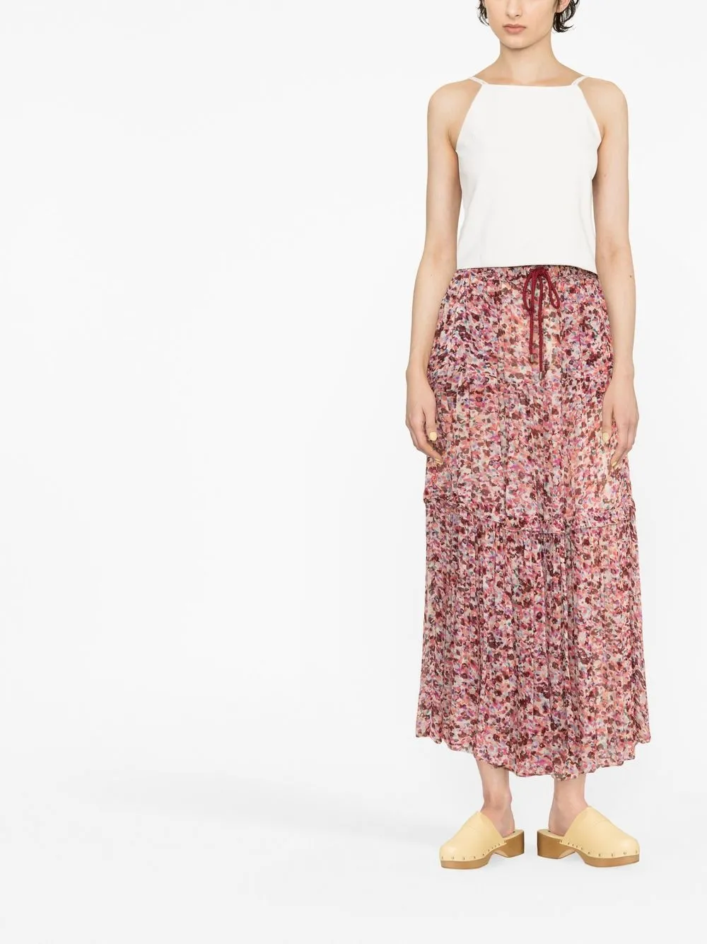 MARANT ÉTOILE Maxi-rok met abstracte print - Beige
