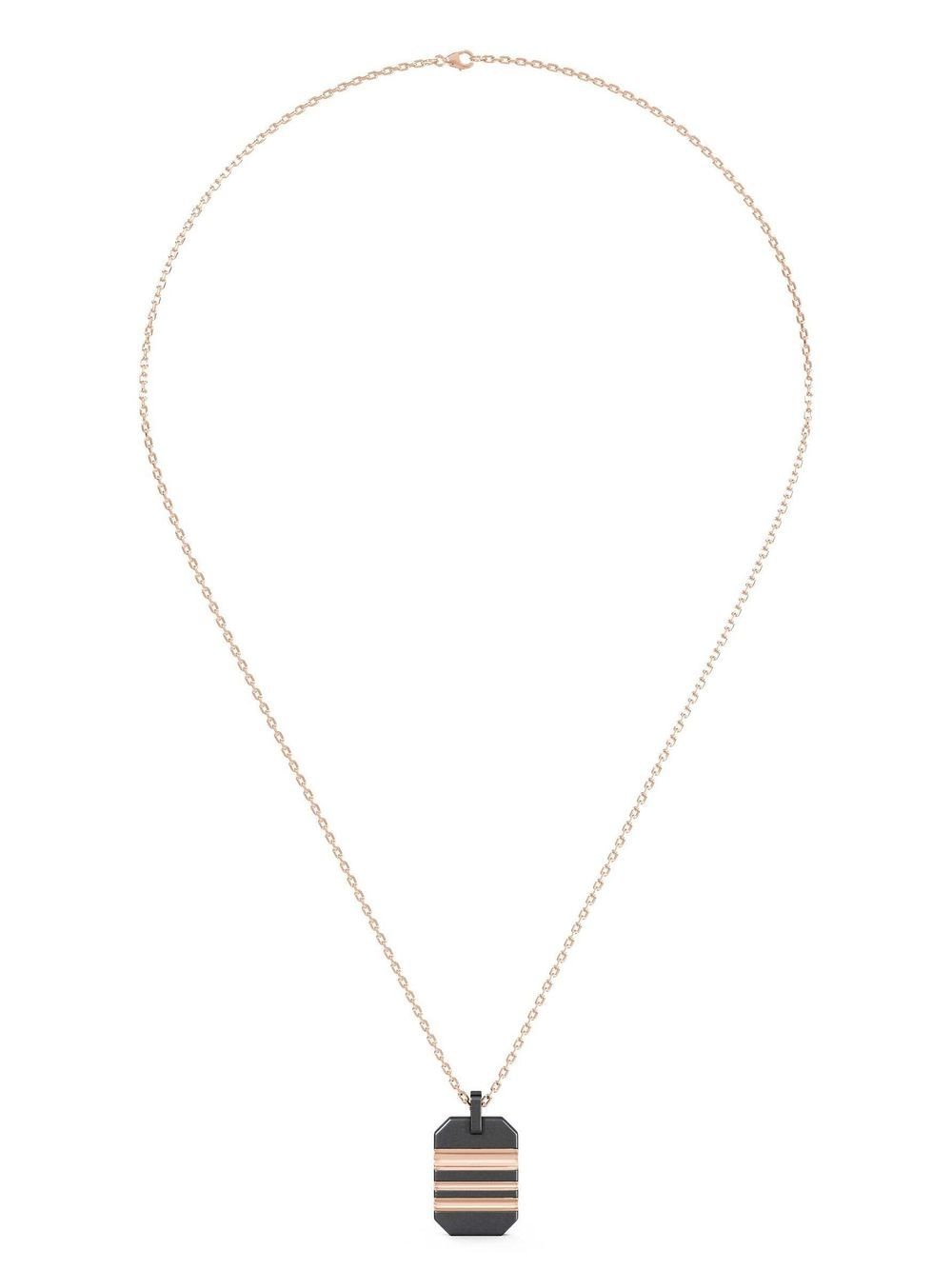 Shop De Beers Jewellers 18kt Rose Gold And Titanium Rvl Pendant Necklace In Schwarz