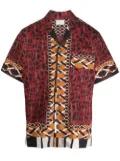 Pierre-Louis Mascia panelled-design short-sleeve shirt - Red