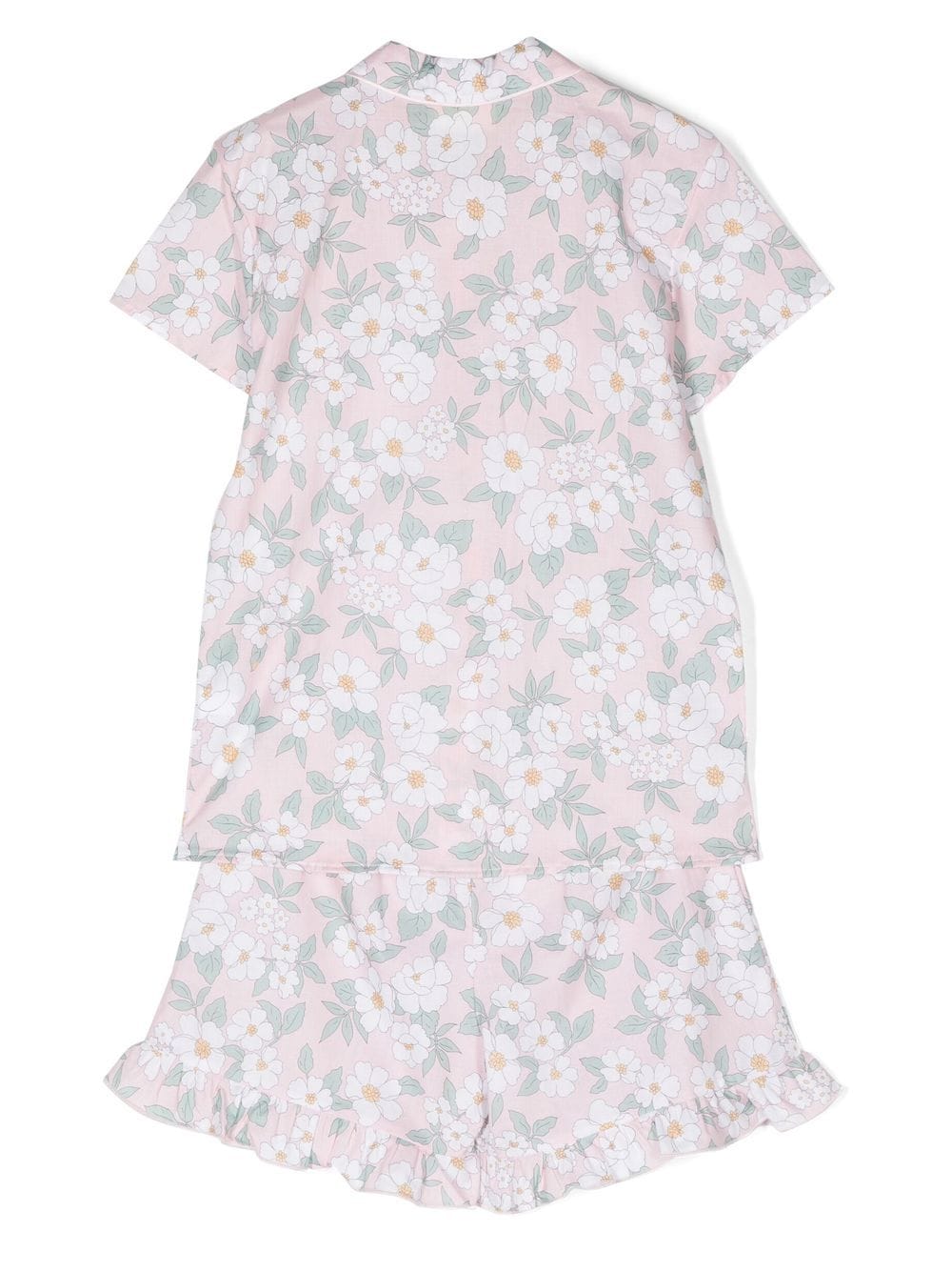 Shop Story Loris Floral-print Short-sleeved Pyjama Set In Pink