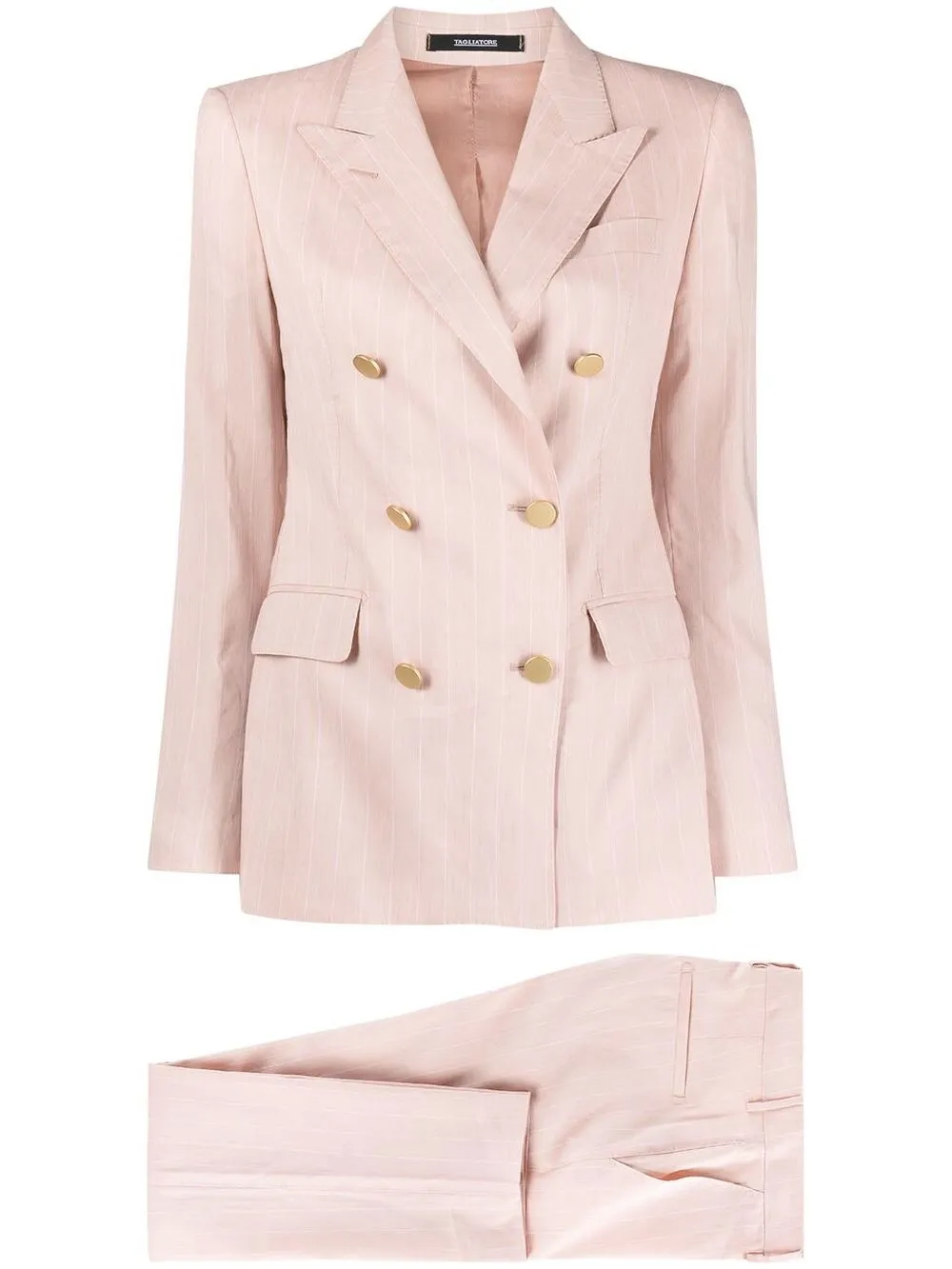 

Tagliatore saco de traje con motivo de rayas y doble botonadura - Rosado