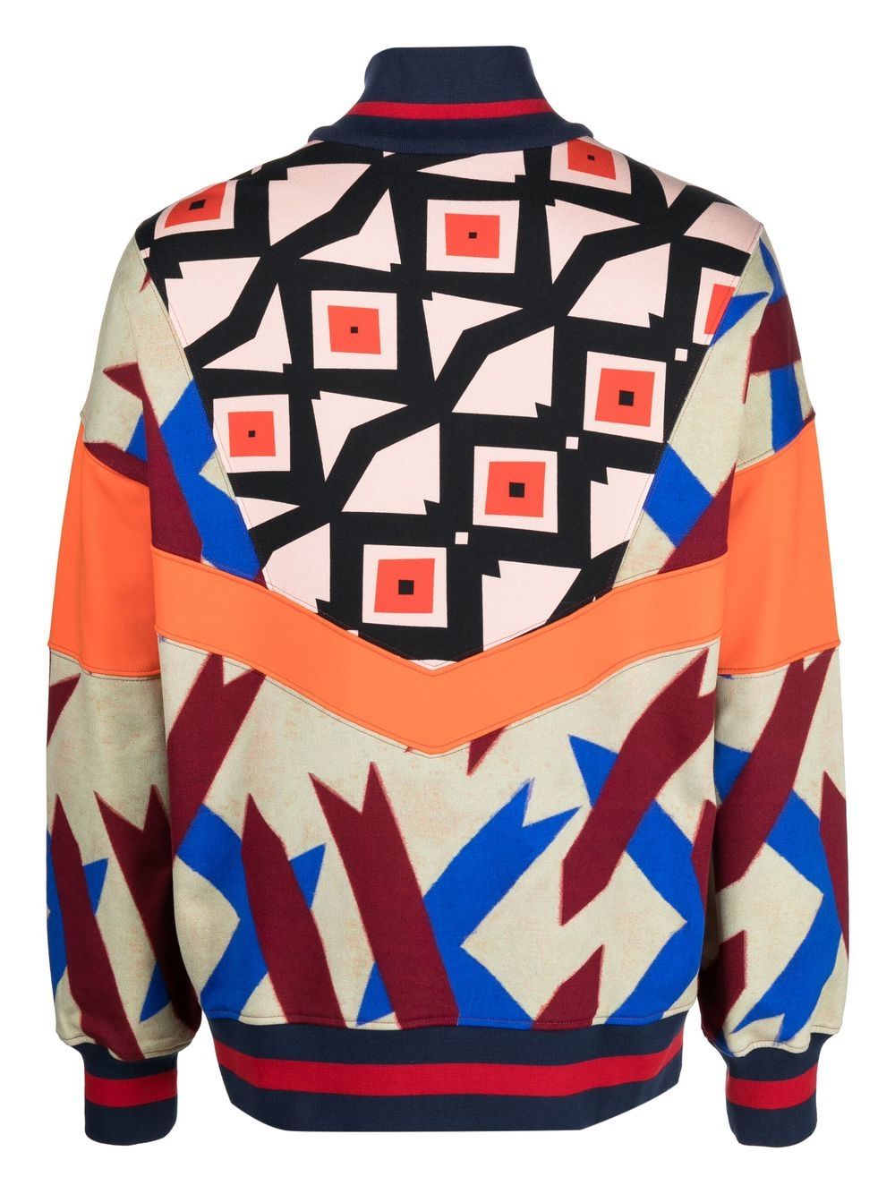 Shop Pierre-louis Mascia Panelled-print-design Jacket In Nude