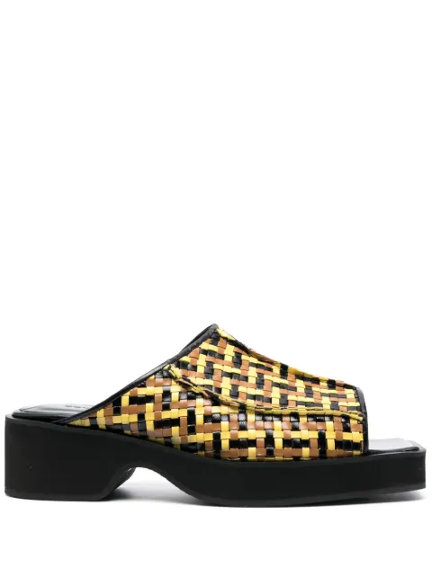 Eckhaus Latta 55mm interwoven leather sandals