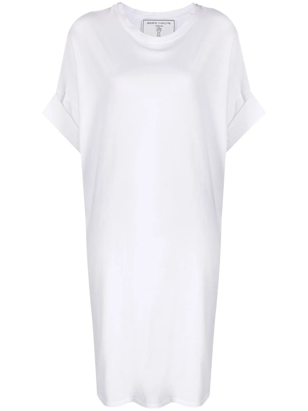 

Société Anonyme cotton crew-neck short dress - White