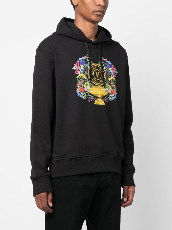 Versace Jeans Couture logo print Hoodie Farfetch