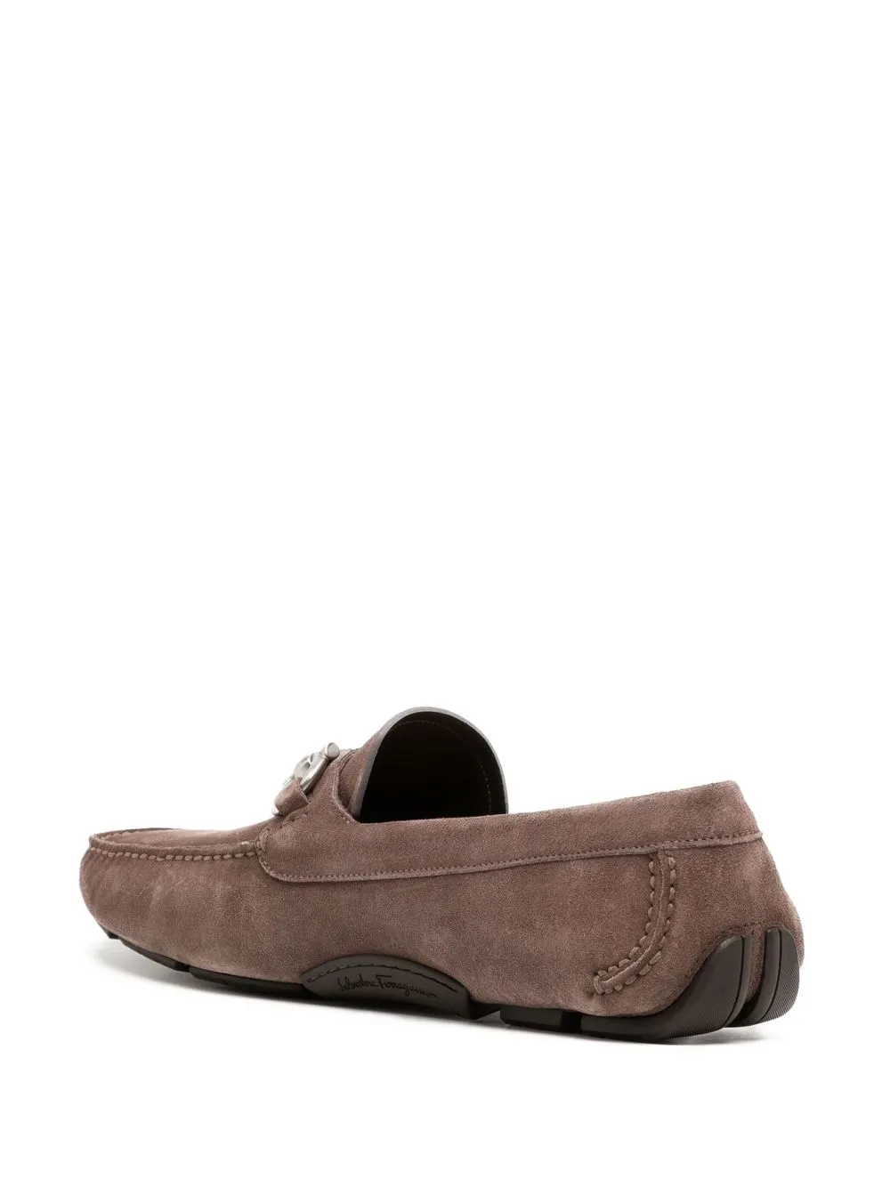 Ferragamo brown 2025 suede shoes