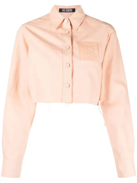 Raf Simons chamarra corta con parche del logo