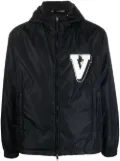 Valentino Garavani logo-patch hooded jacket - Blue