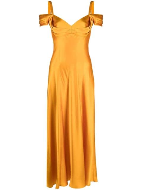 silk-satin long dress