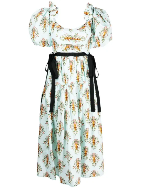 Agua By Agua Bendita robe mi-longue à fleurs