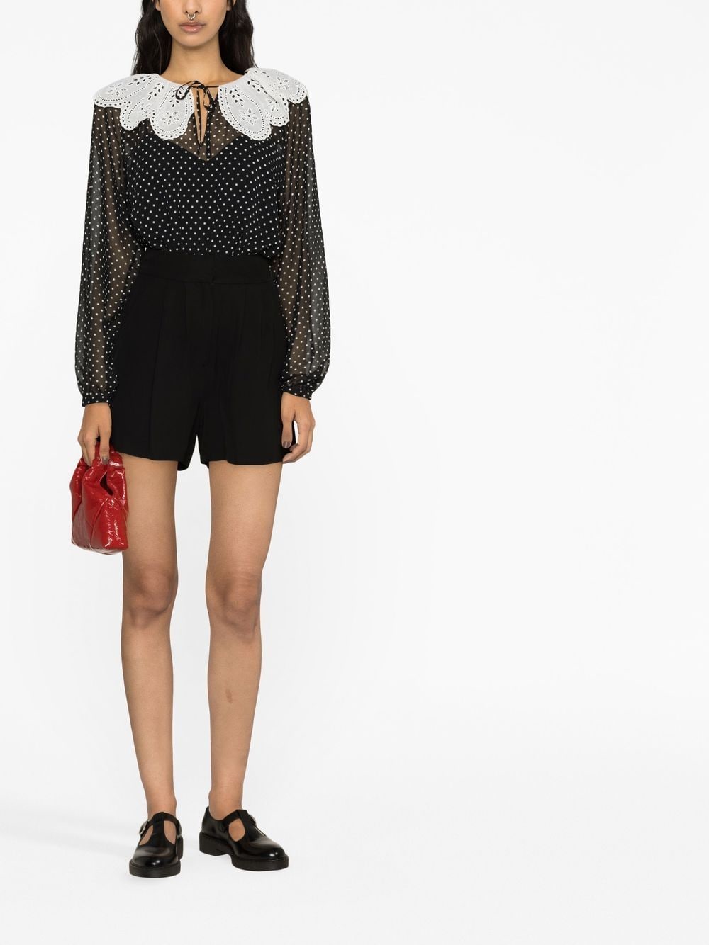 Claudie Pierlot Blouse met stippen - Zwart