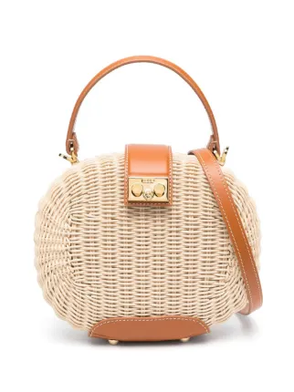 Rodo Bolso Shopper Peque o De Paja Farfetch