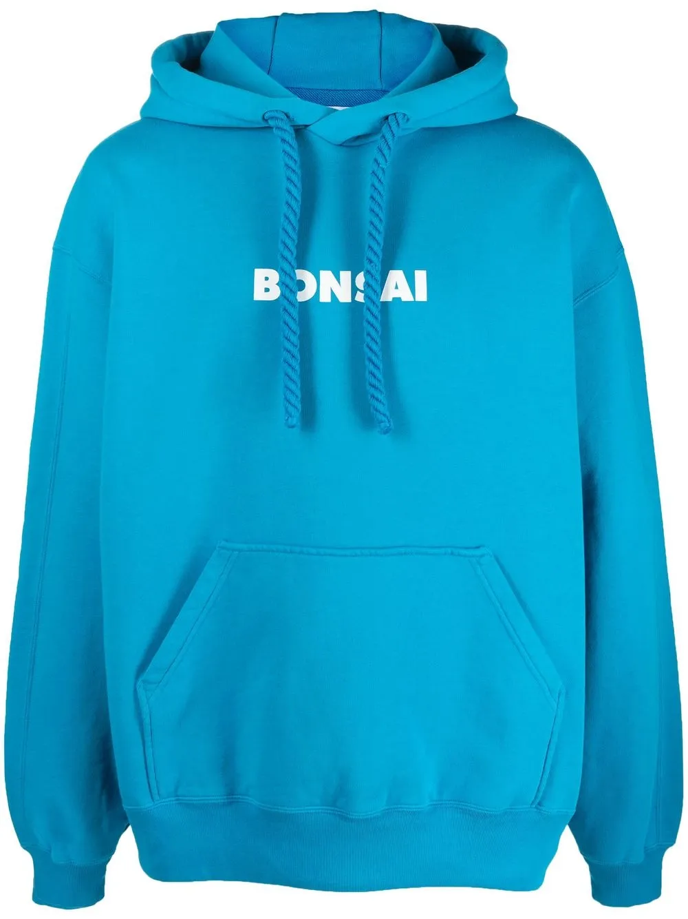 Bonsai logo-print cotton hoodie | Blue | Image 1