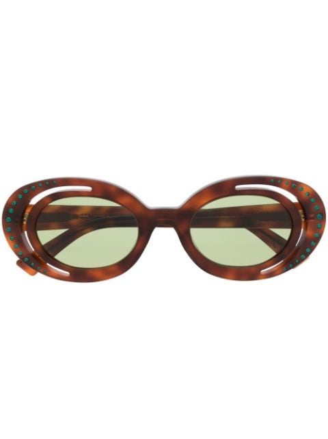 Marni Eyewear Zion tortoiseshell oval-frame sunglasses