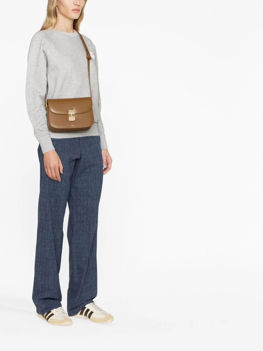 A.P.C. Grace kleine crossbodytas - Bruin
