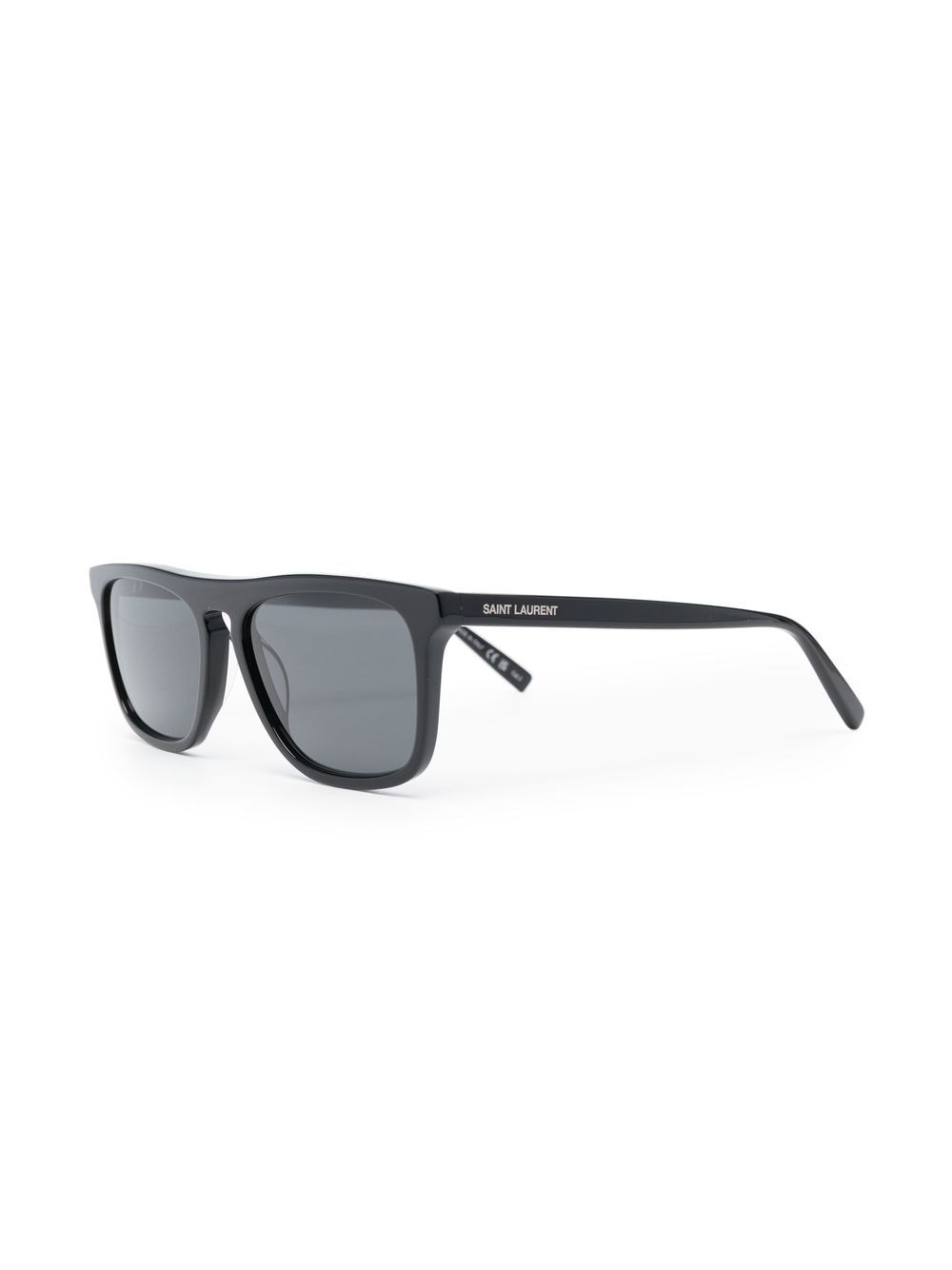 Shop Saint Laurent Rectangle-frame Sunglasses In Schwarz