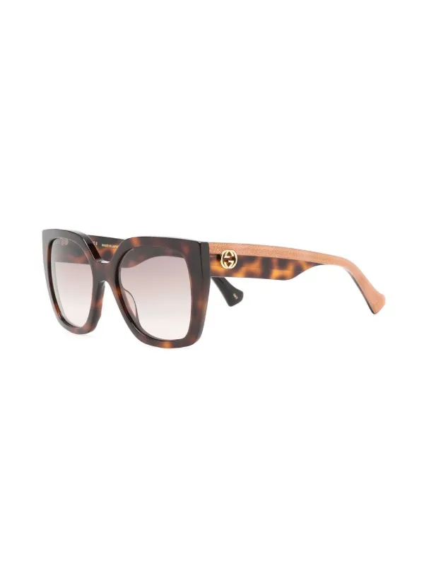 Gucci Eyewear Tortoiseshell square frame Sunglasses Brown FARFETCH AE