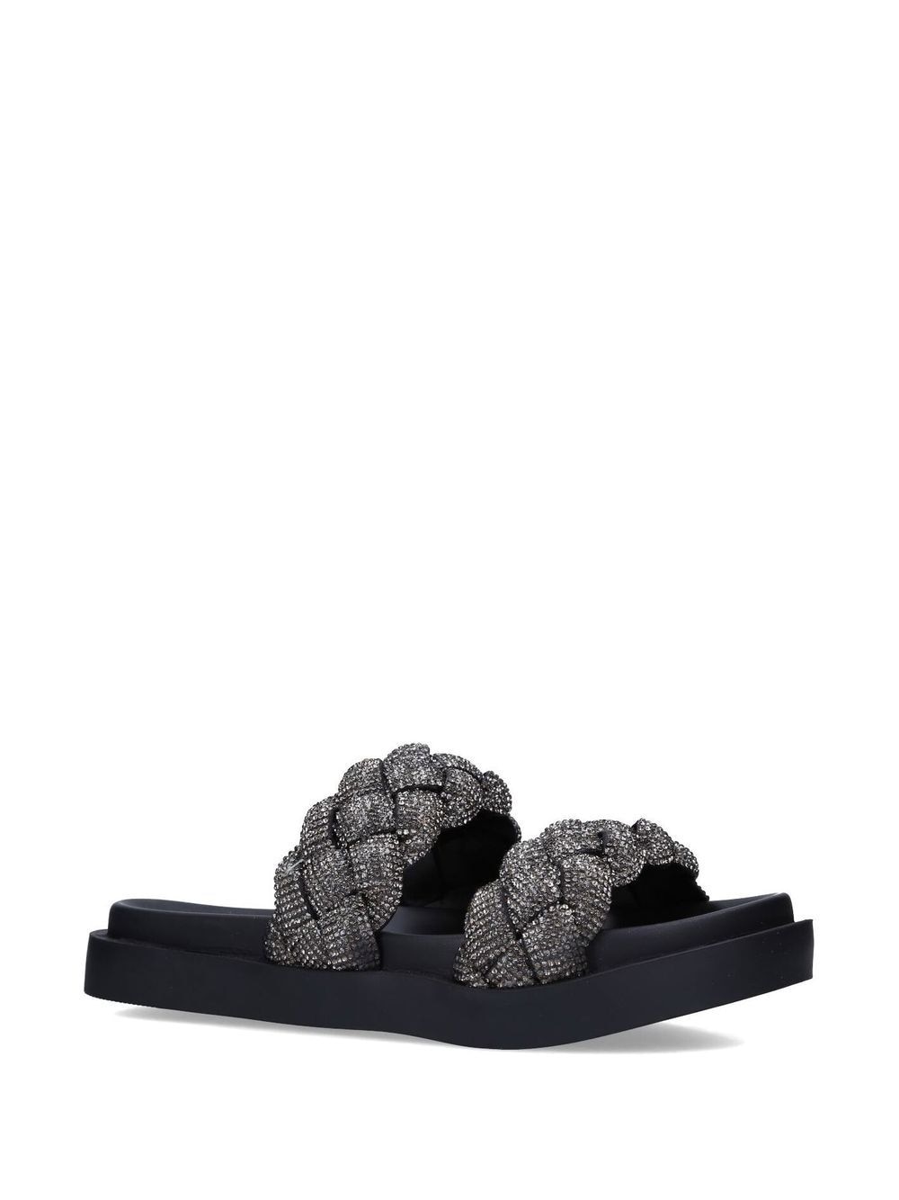 KG Kurt Geiger Rath Bling slippers met geweven design - Grijs