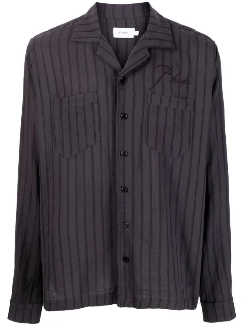 RHUDE striped cotton shirt