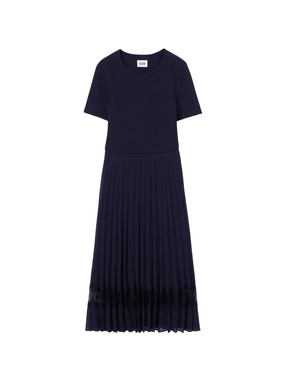 Claudie Pierlot robe à design bi-matière - Bleu Claudie Pierlot robe à design bi-matière - Bleu