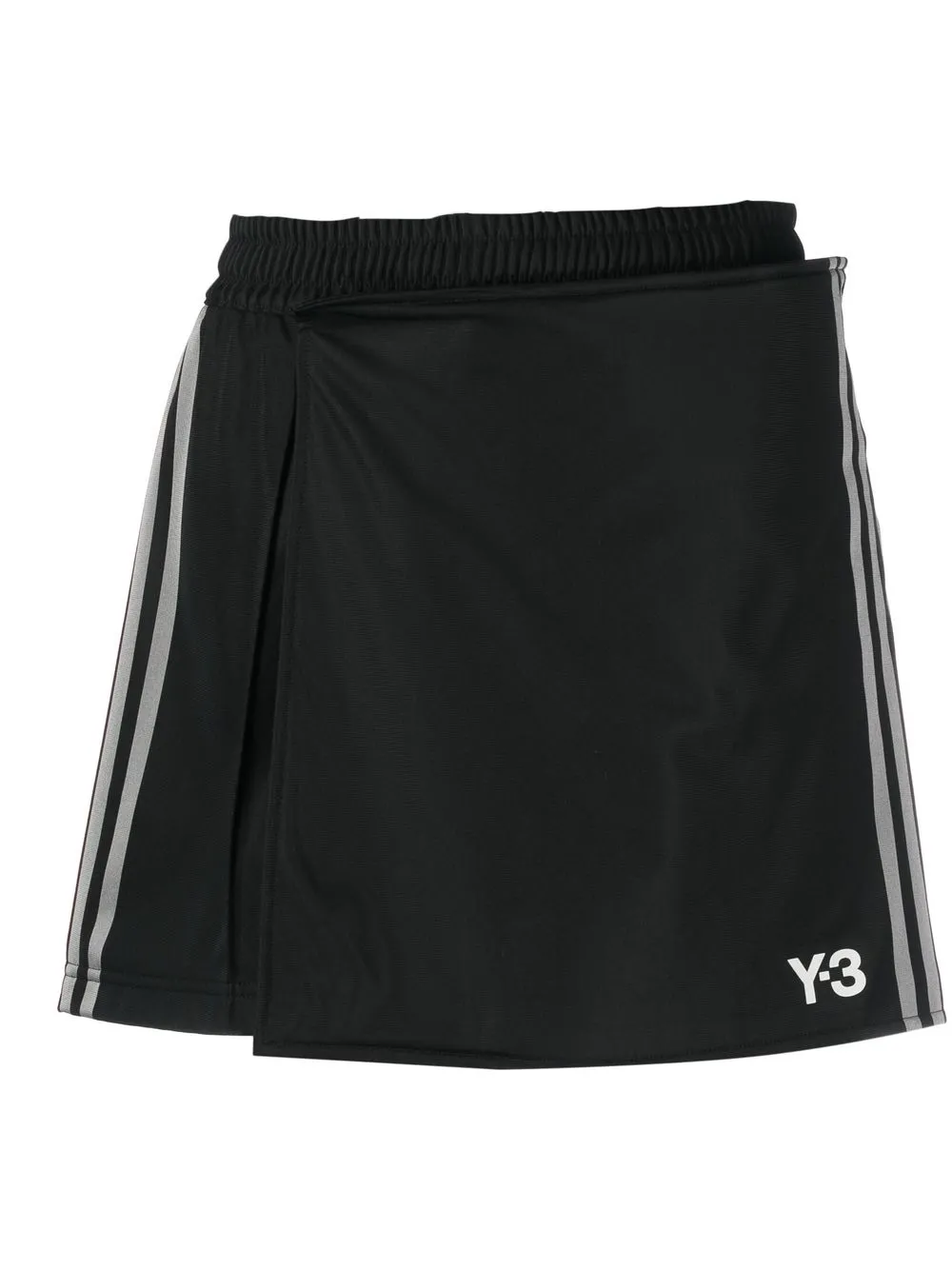 

Y-3 logo-print cotton skorts - Black