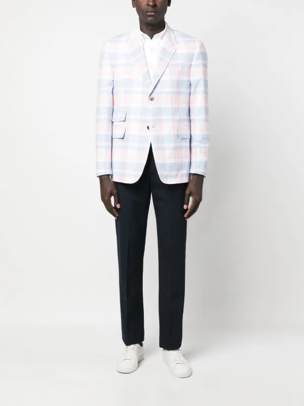 Thom Browne チェック ジャケット | ピンク | FARFETCH JP