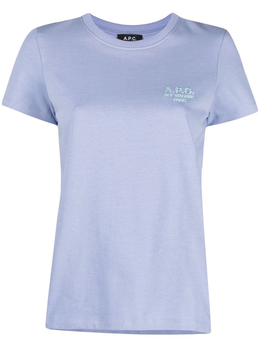 Apc Denise Embroidered-logo T-shirt In Purple