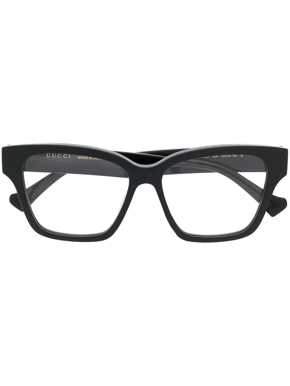 Gucci Wayfarer Gg Stripe-detail Glasses In Schwarz