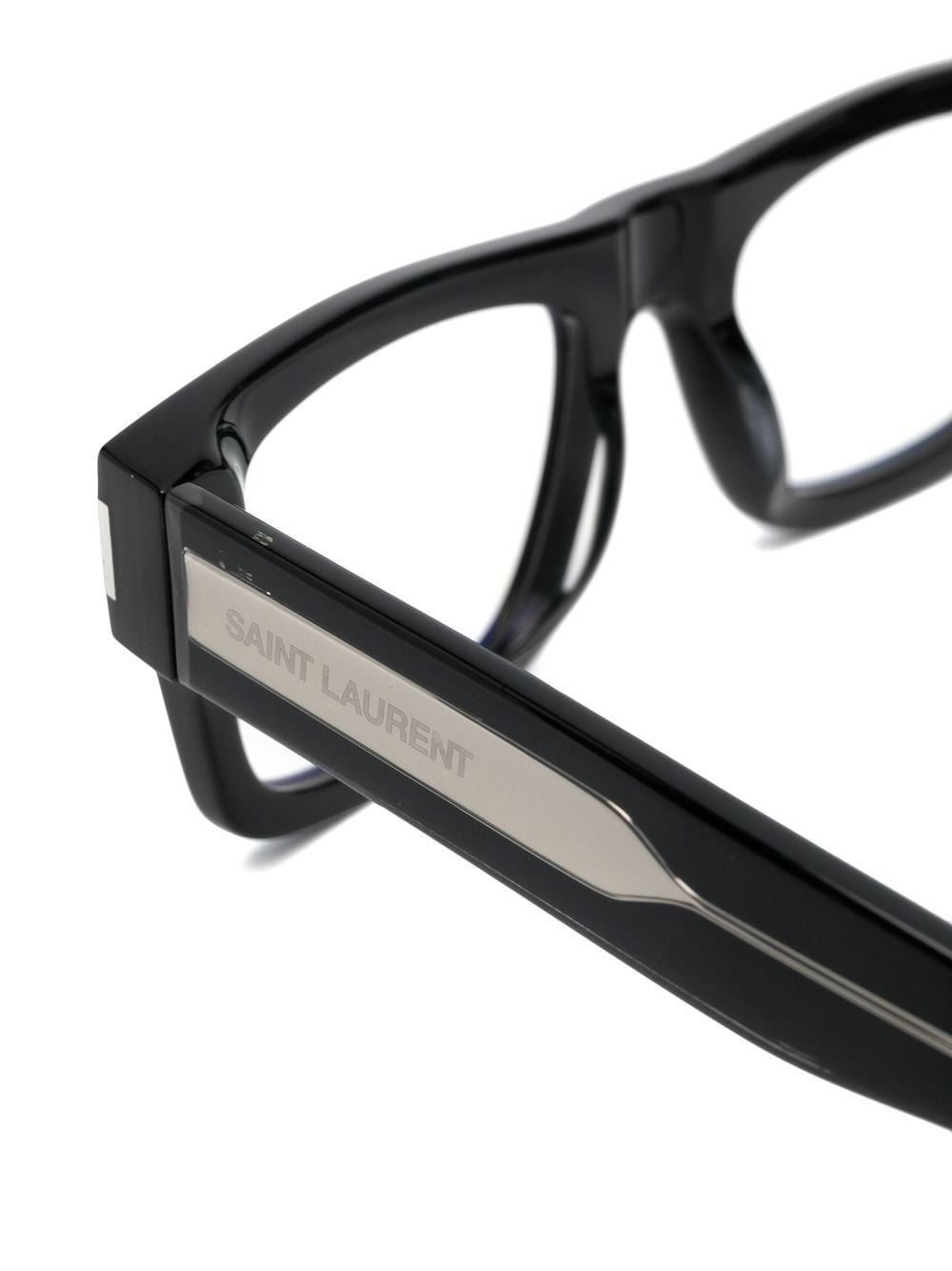 Shop Saint Laurent Square-frame Glasses In Schwarz