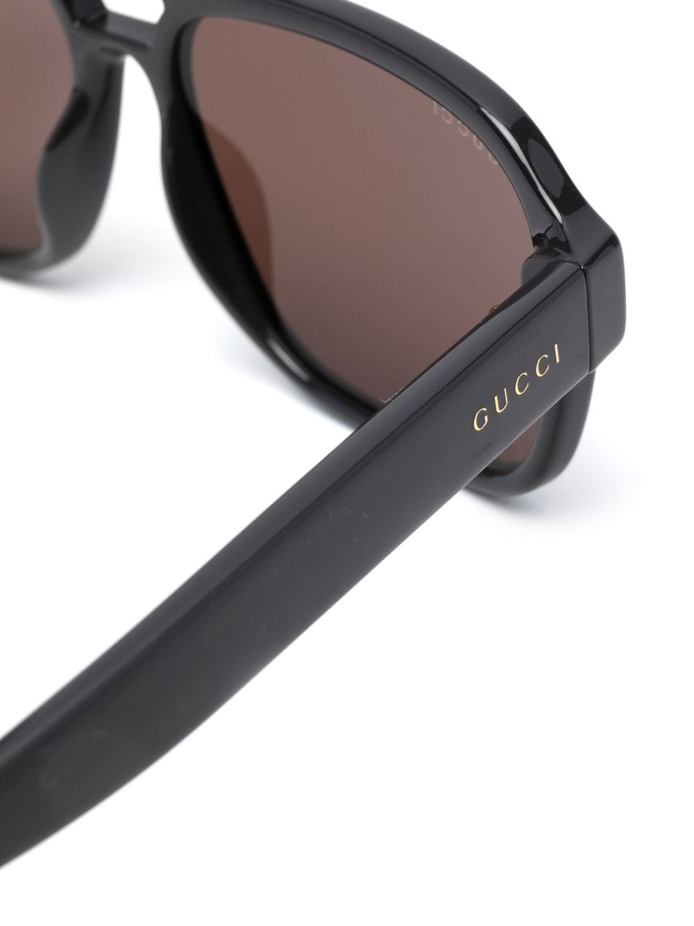 Shop Gucci Square Pilot-frame Sunglasses In Grey