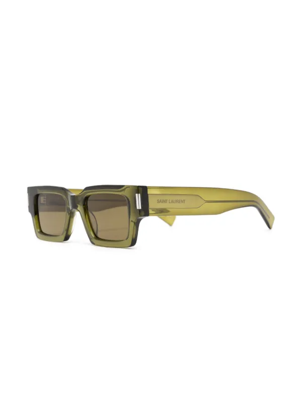 SAINT LAURENT EYEWEAR スクエアフレーム サングラス Saint Laurent Eyewear スクエアフレーム サングラス | グリーン