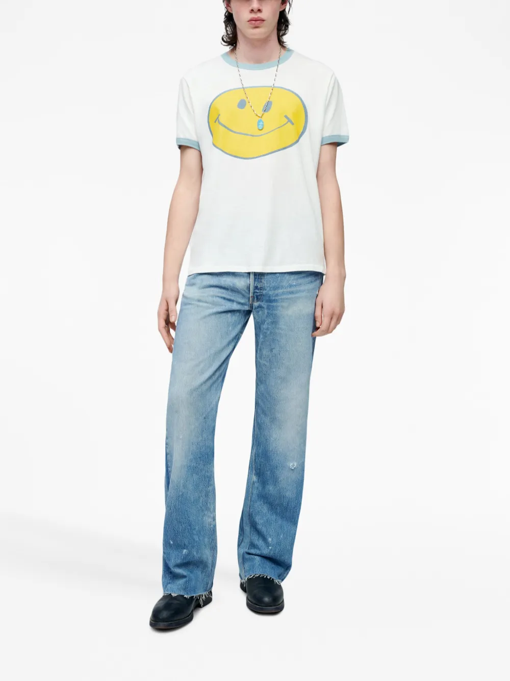 RE/DONE T-shirt met print - Wit