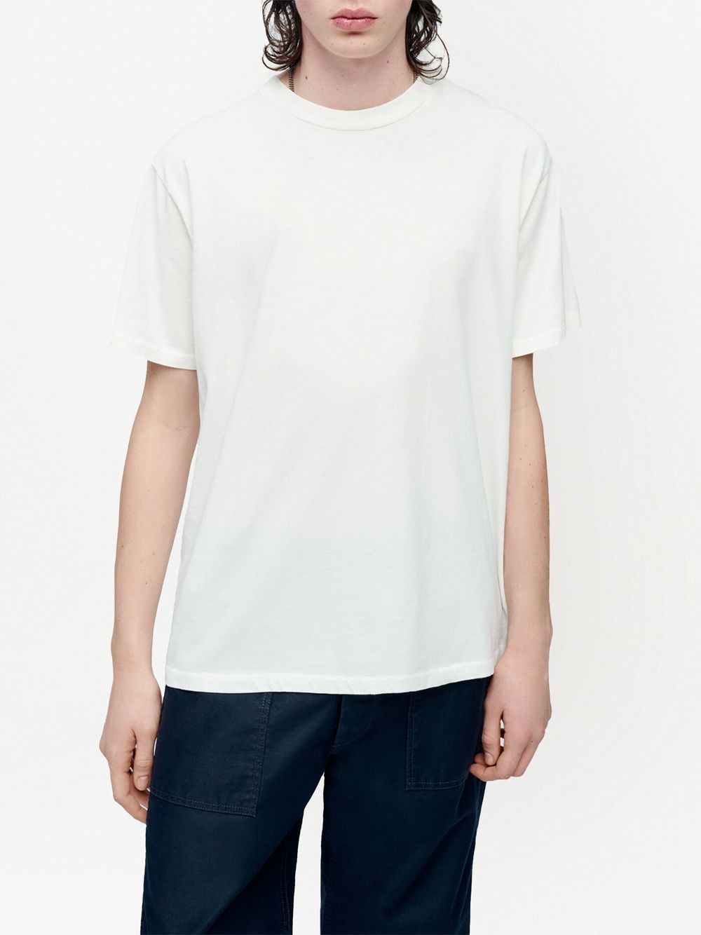 Shop Re/done Loose-fit Crew Neck T-shirt In Weiss