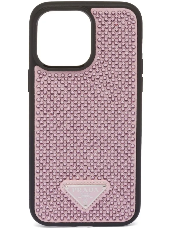 Prada crystal-embellished iPhone 14 Pro Max Case - Farfetch