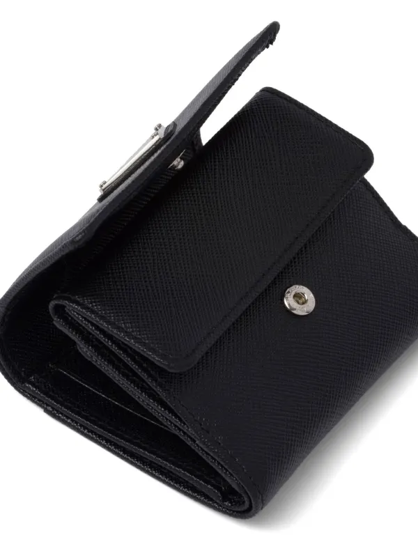 Prada Saffiano Leather Wallet | Black | FARFETCH Prada Saffiano Leather Wallet | Black | FARFETCH