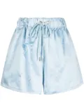 SA SU PHI elasticated high-waisted silk shorts - Blue