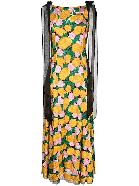 Rachel Gilbert embroidery-motif dress