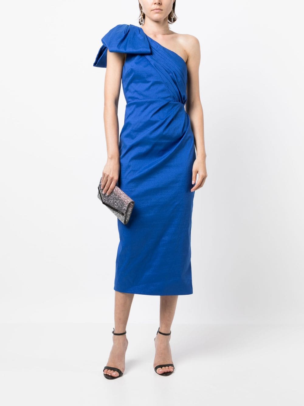 Rachel Gilbert Asymmetrische midi-jurk - Blauw