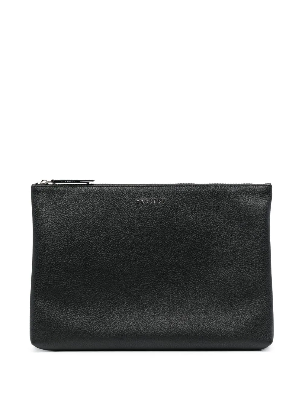 

Orciani zip-fastening leather pouch - Black